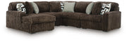 Midnight-Madness Sectional with Chaise - Chocolate