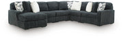 Midnight-Madness Sectional with Chaise - Gunmetal