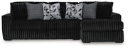 Midnight-Madness Sectional with Chaise - Onyx