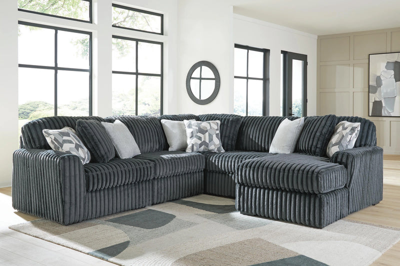 Midnight-Madness Sectional with Chaise