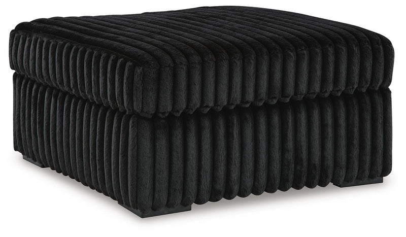 Midnight-Madness Double Chaise Sectional - Onyx