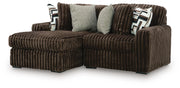 Midnight-Madness Sectional with Chaise - Chocolate